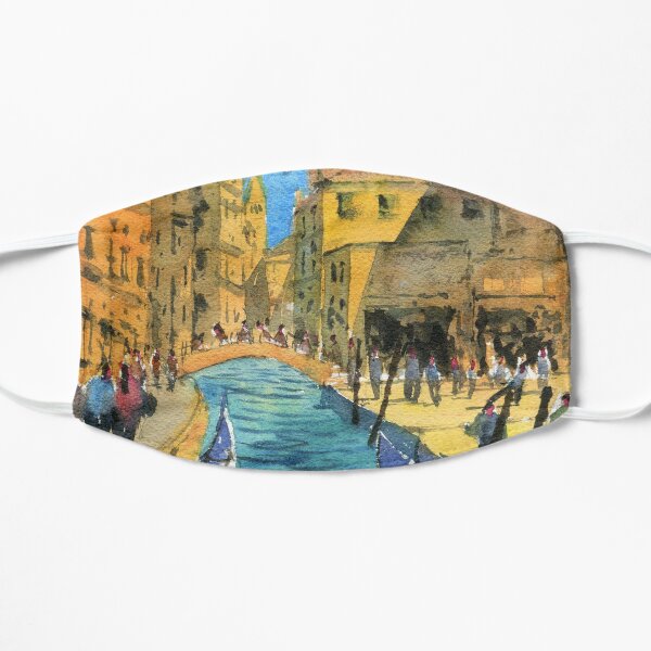 Venice - Campo San Barnaba Painting Flat Mask