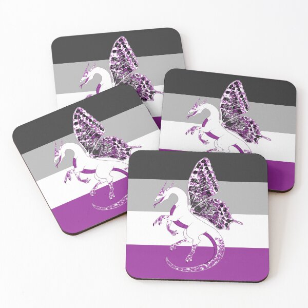 Item preview, Asexual Pride Fae Dragon With Flag designed and sold by Zac Stigdon.