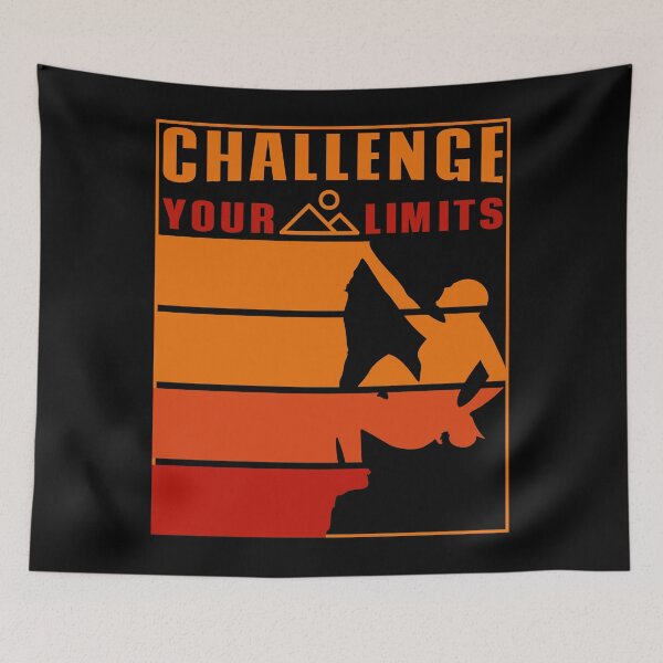 Item preview, Challenge Your Limits Rock Climbing Gym Motivation designed and sold by TKsTees.