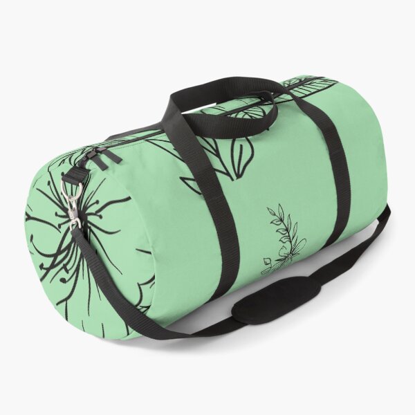 Item preview, Black abstract flowers and leaves Pattern set in olive green - Cute Floral designed and sold by Vero De.