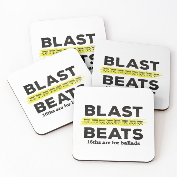 Item preview, Blast Beats - Because 16ths Are For Ballads - (black text) designed and sold by Kendall Anderson.
