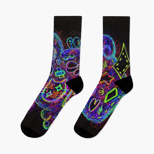 Item preview, hairybeary 11, inverted 1, Rainbow Neon Night Glow Pop Art designed and sold by Ben Ryuki Miyagi Architect.