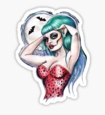 Gothabilly night of the dead Sticker