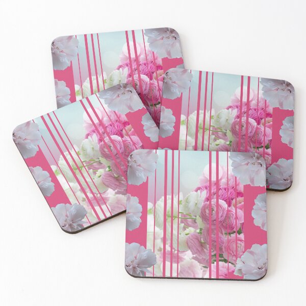 Aperçu de l'œuvre Motif floral rose et blanc - Floral mignon créée et vendue par Vero De.