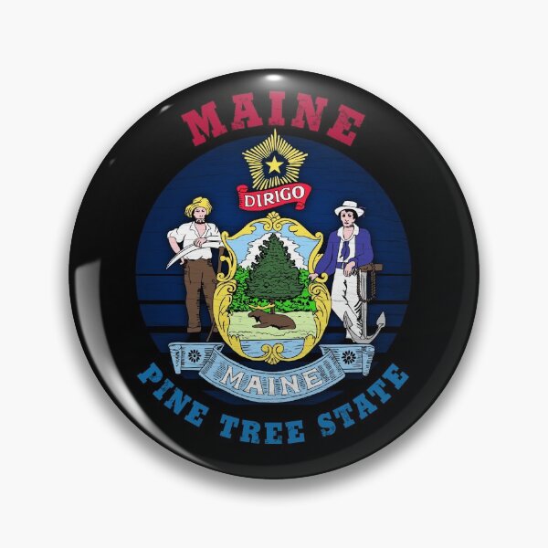 Item preview, MAINE PINE TREE STATE FLAG designed and sold by Madjack Tees Kiwi SuperStore.
