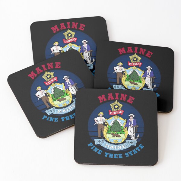 Item preview, MAINE PINE TREE STATE FLAG designed and sold by Madjack Tees Kiwi SuperStore.