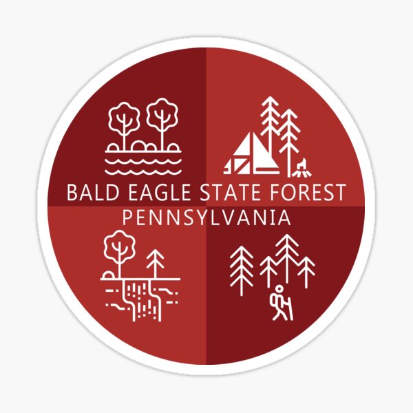 Item preview, Bald Eagle State Forest Shield Logo designed and sold by VanyaKar.