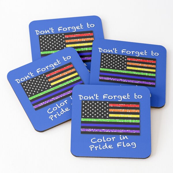 Item preview, Don't Forget to Color Pride Flag designed and sold by aribluestein.