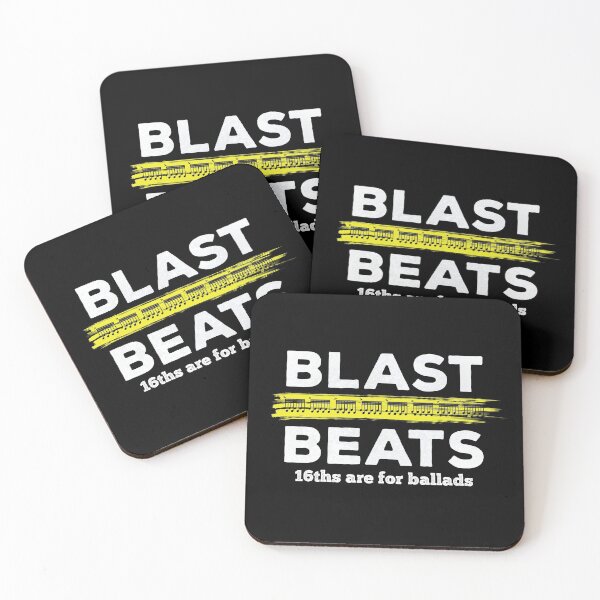 Item preview, Blast Beats - Because 16ths Are For Ballads - (white text) designed and sold by Kendall Anderson.