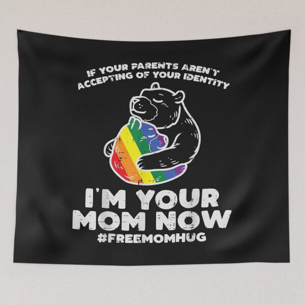 Item preview, Parents Accepting Im Your Mom Now Bear Hug LGBTQ Gay Pride T-Shirt designed and sold by Connect-Sparkta.