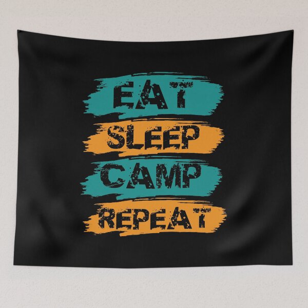 Item preview, Eat Sleep Camp Repeat Camping Design designed and sold by boopsblunt.