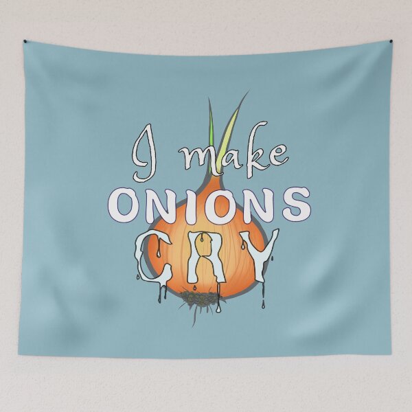 Item preview, I Make Onions Cry Drawing White - Funny Cooking Quotes designed and sold by ViewerEqualsPhoton.