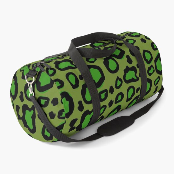 Lime green leopard print Duffle Bag