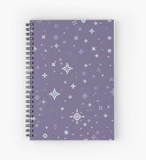 Lilac Starlight pattern (8bit) Spiral Notebook