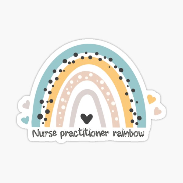 Nurse practitioner rainbow Sticker