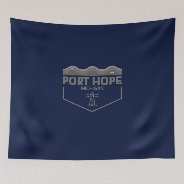 Item preview, Port Hope Michigan Lighthouse Wave Design designed and sold by Eleven-K.