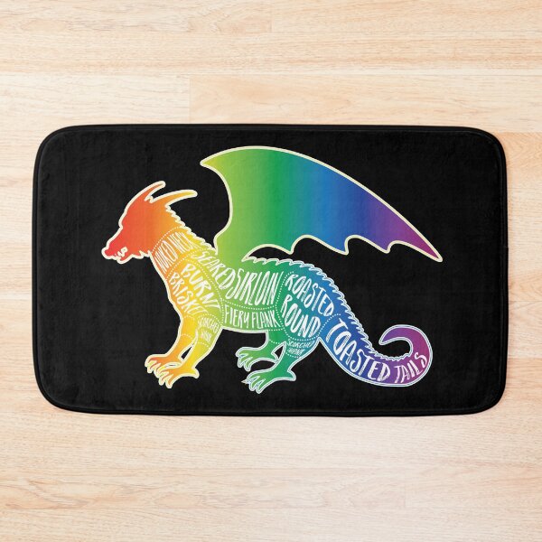 Item preview, Rainbow Dragon on Black - Fantasy Butcher Cuts of Meat designed and sold by AliceQuinn.