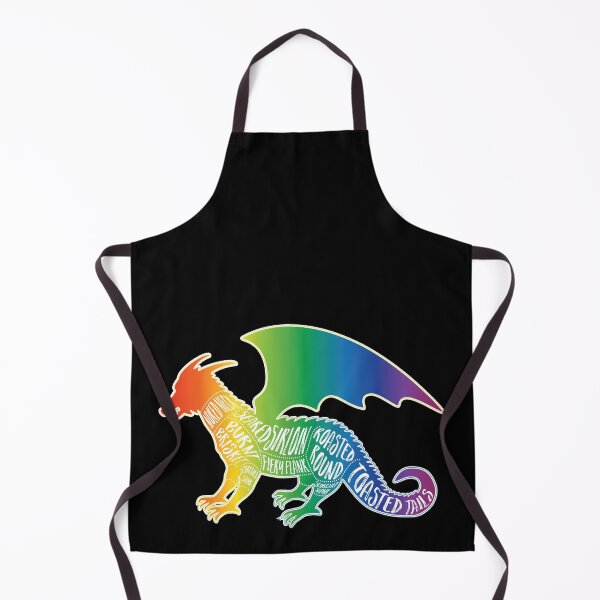 Item preview, Rainbow Dragon on Black - Fantasy Butcher Cuts of Meat designed and sold by AliceQuinn.