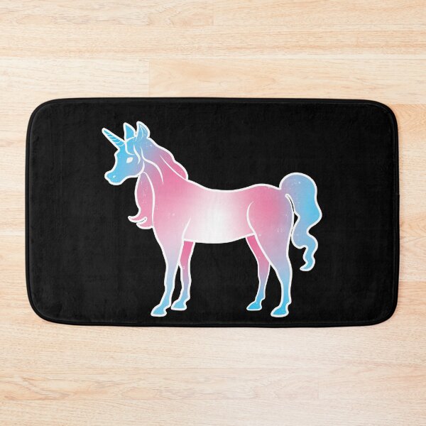 Item preview, Trans Pride Unicorn on Black designed and sold by AliceQuinn.