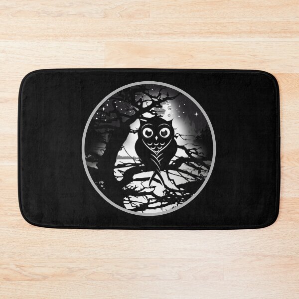 Item preview, little owl sitting on a tree under a full moon designed and sold by Kisho.