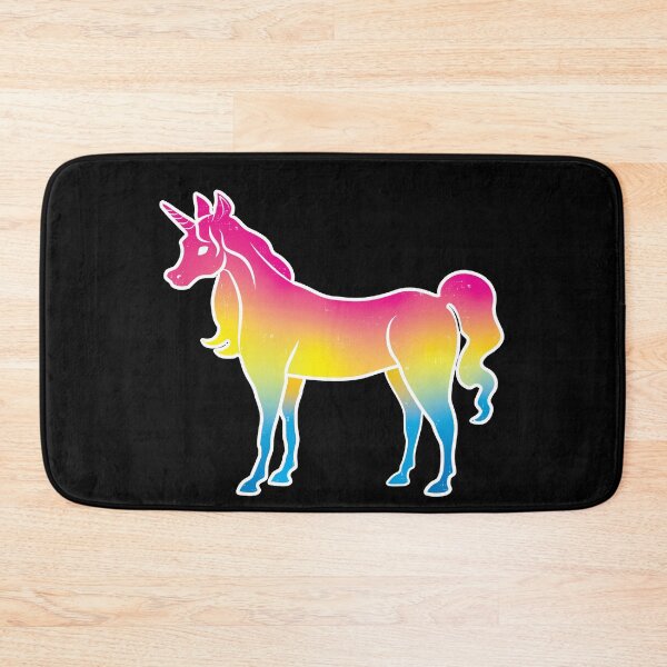 Item preview, Pansexual Pride Unicorn on Black designed and sold by AliceQuinn.