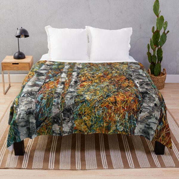 Item preview, Birch Painting Mystical Forest Fantasy designed and sold by Rocky Mountain Artistry.
