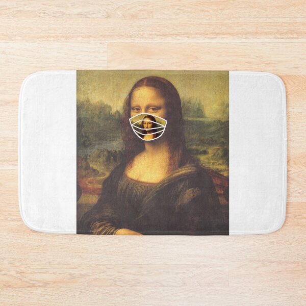 Artikelvorschau, Mona Lisa trägt eine Mona Lisa-Gesichtsmaske entworfen und verkauft von SimpleJoyStyle.