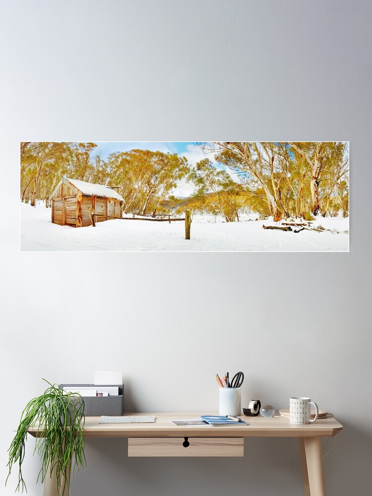Thumbnail 2 of 3, Poster, Cascade Hut, Kosciuszko National Park, New South Wales, Australia designed and sold by Chockstone.