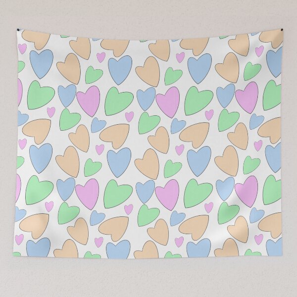 Item preview, Pastel hearts comforter  designed and sold by Yuchi1.