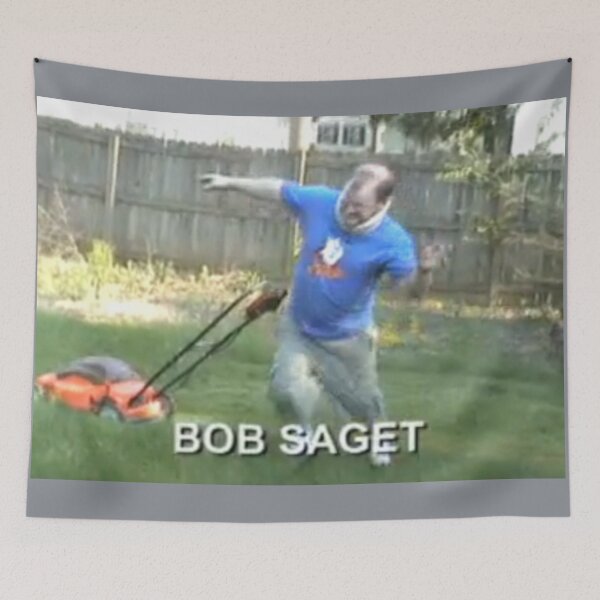 Item preview, BOB SAGET (Tourettes Guy) mowing lawn designed and sold by gameshowfan2001.