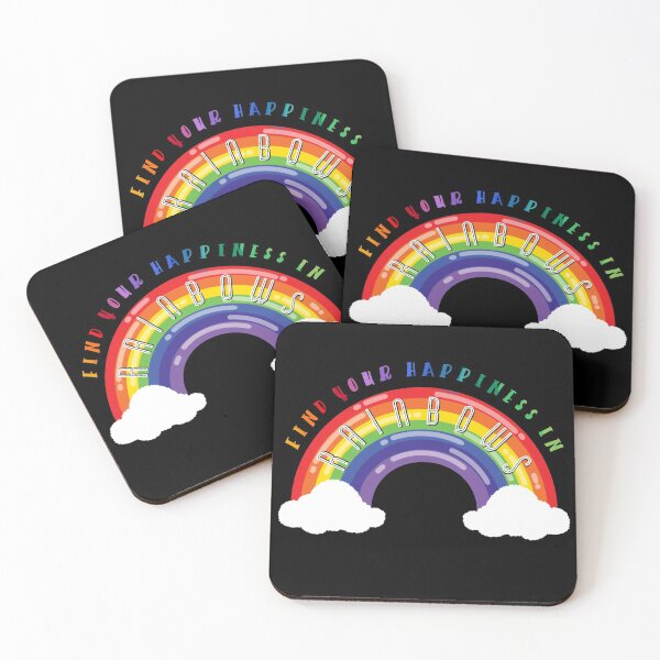 Item preview, Colorful Find Your Happiness In Rainbows Quote designed and sold by crizzysketch.