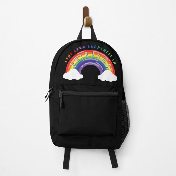 Item preview, Colorful Find Your Happiness In Rainbows Quote designed and sold by crizzysketch.