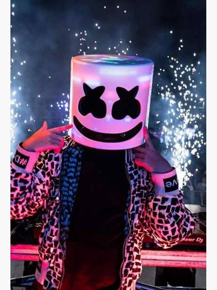 seta semanal Suavemente Lámina rígida «Marshmello en el escenario» de Bunaadiyana | Redbubble