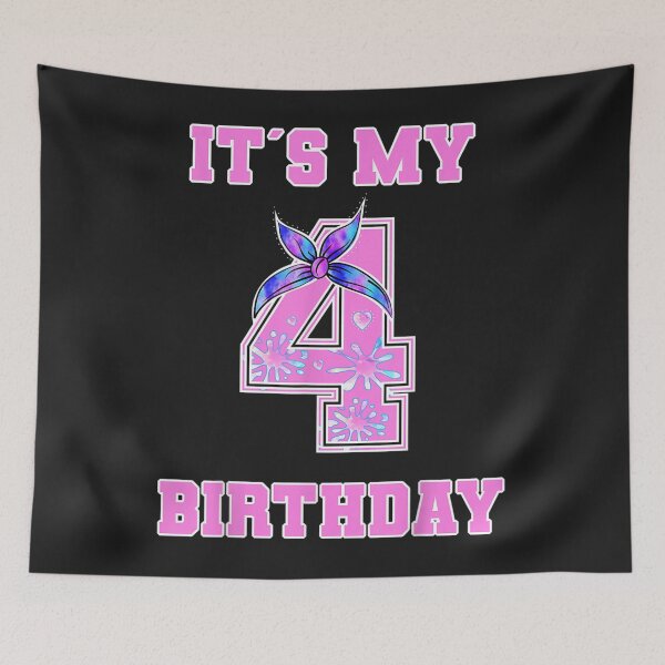 Item preview, Its My 4th Birthday Shirt Tie dye 4 Yrs Old Gift for Girls TShirt44 designed and sold by alyssanmpmju.