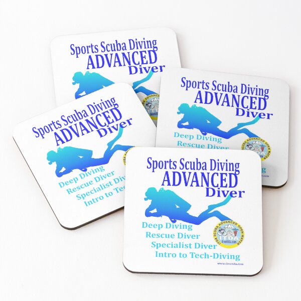 Advanced Scuba Diver Coasters (Set of 4)