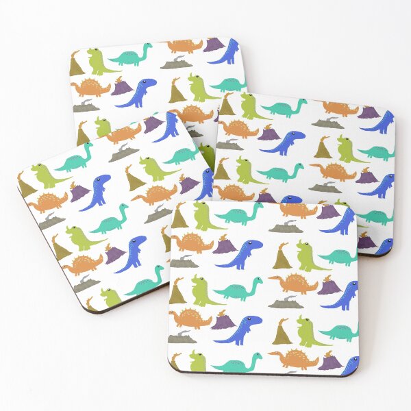 Item preview, Dinosaur and volcano illustration designed and sold by AmpawPawp.