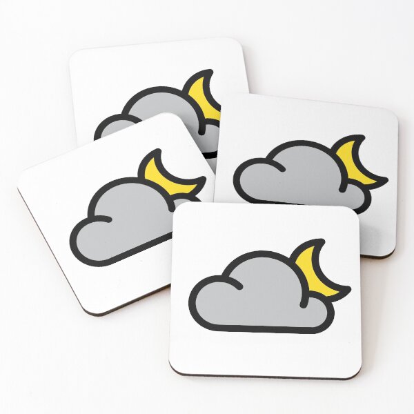 Item preview, Weather Icon - Cloudy Night designed and sold by HanzDesign.