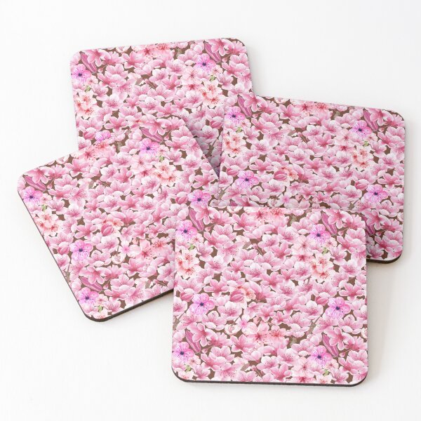 Item preview, A Sea of Fragrant Cherry Blossoms Pattern in Watercolor designed and sold by MyQueendom.