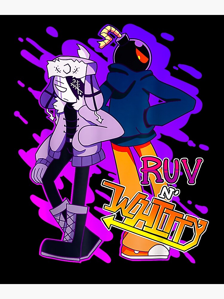 "FNF Game Ruv and Whitty" Metal Print by Jubiquirky Redbubble