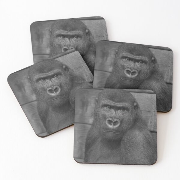 Item preview, Gorilla Portrait Mono designed and sold by rawshutterbug.