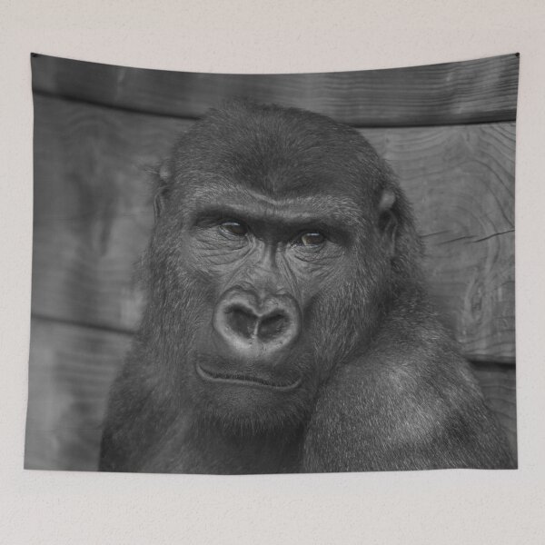 Item preview, Gorilla Portrait Mono designed and sold by rawshutterbug.