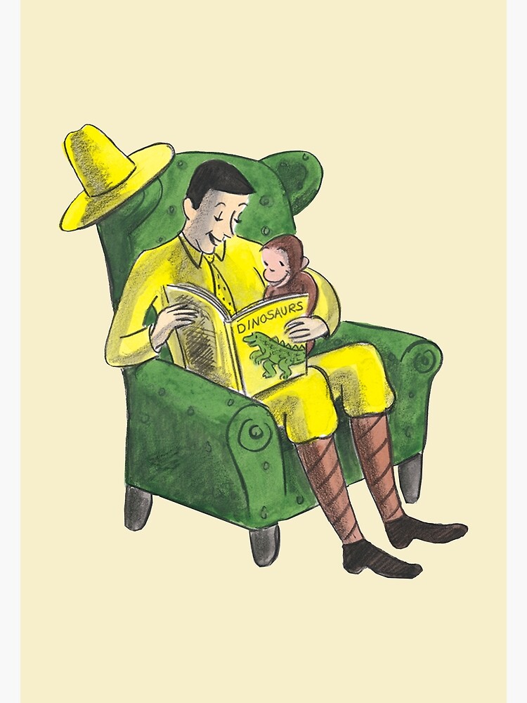 Disover Curious George and the man with the big yellow hat Premium Matte Vertical Poster