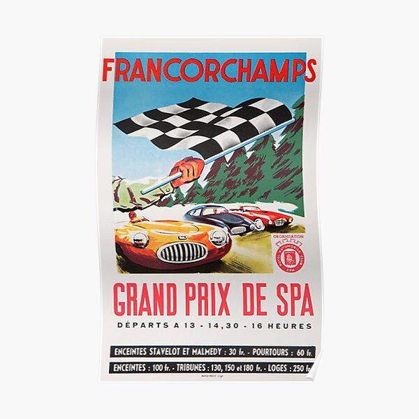 Francorchamps Grand Prix de SPA Vintage Poster