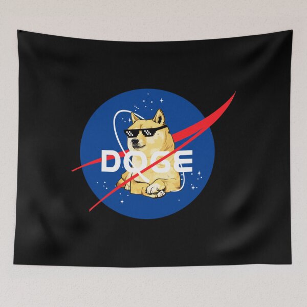 Aperçu de l'œuvre T-shirt DogeSpace Doge créée et vendue par MapBon.