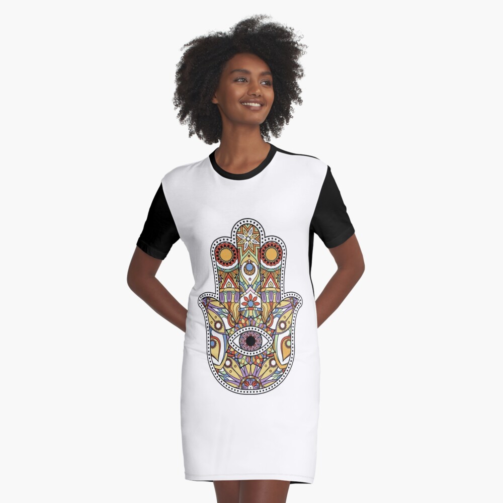 Hamsa T-Shirtla mano de fatima Sticker for Sale by MapBon