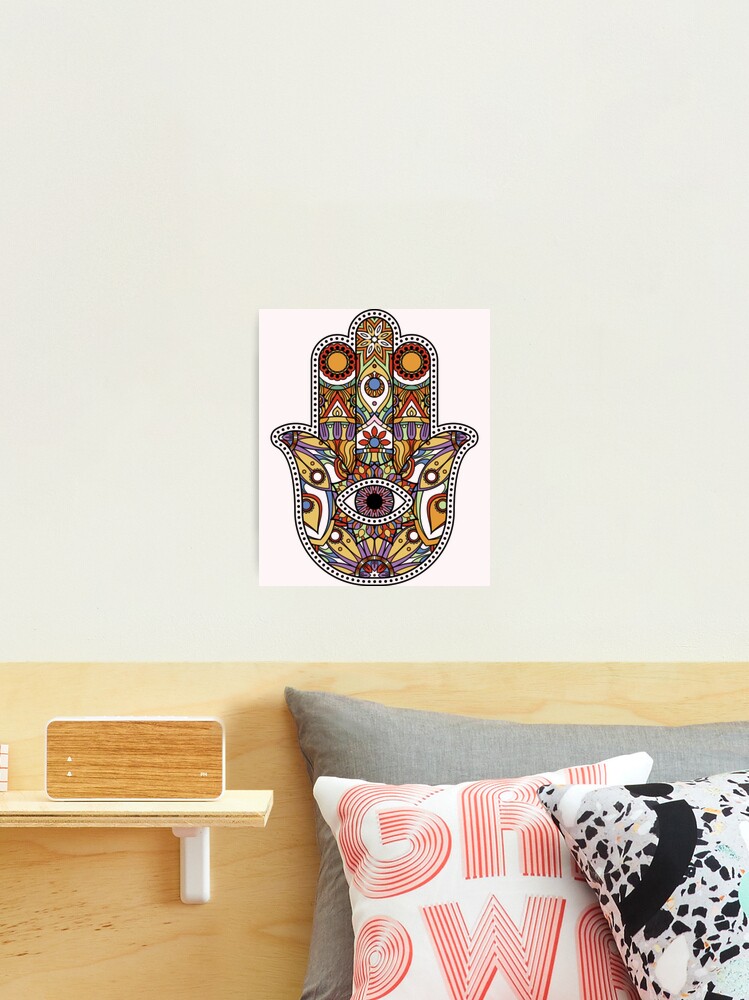 Hamsa T-Shirtla mano de fatima Sticker for Sale by MapBon