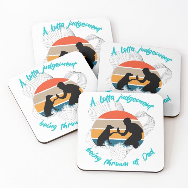 Item preview, A Lotta Judgement being thrown at Dad (doggie and Dad) designed and sold by HamiltonmagicTs.