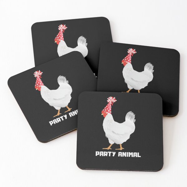 Item preview, Party animal funny, funny chicken with party hat designed and sold by Cloudlia.