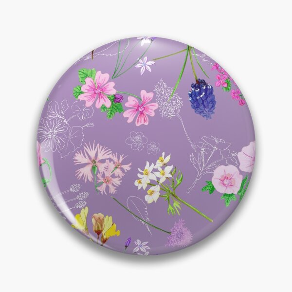 Item preview, Wild Flower on lilac designed and sold by by Mònica Roca.