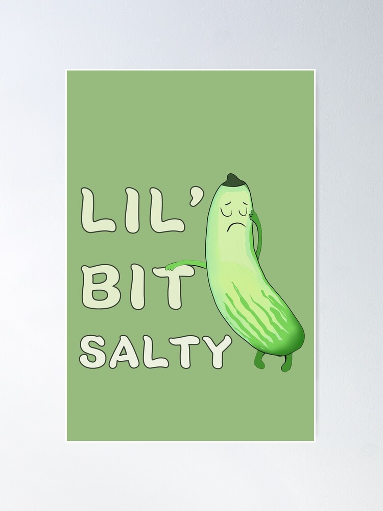 Just A Lil Bit Salty Pickle Cucumber Drawing - Funny Mood Quotes Just A Lil Bit Salty Pickle Cucumber Drawing - Funny Mood Quotes